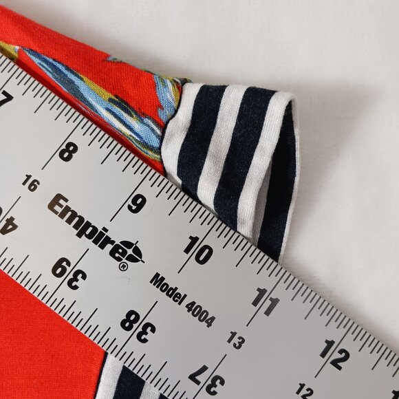 Lascana Capri's & Top Set Size 6 Red Floral Print Wide Leg Capris. Short Sleeve - Picture 12 of 16